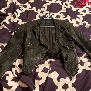 Faux leather jacket